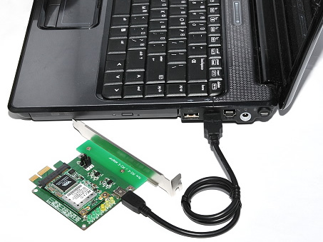 RAK Адаптер 3G/4G/LTE Mini PCI-e в USB со слотом SIM-карт